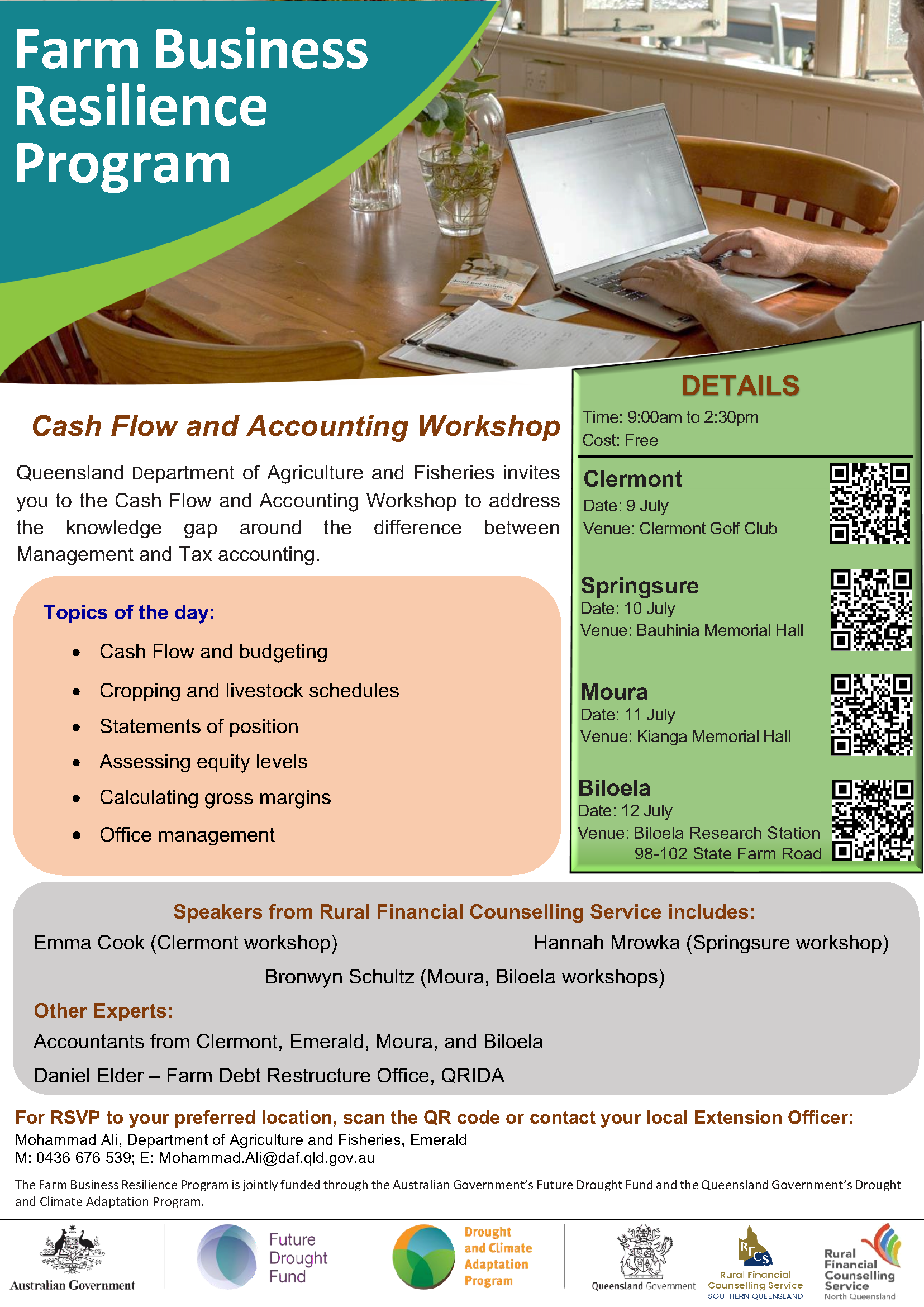 Daf cash flow workshops flyer 9 12 july 2024