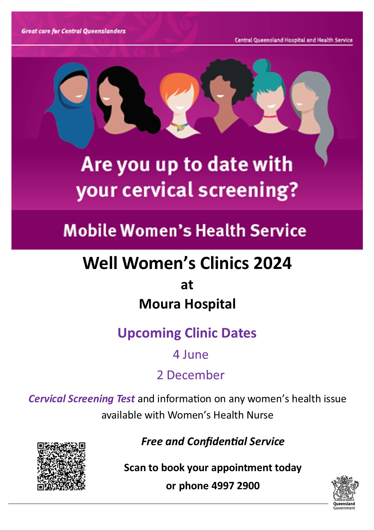 Mobile Women's Health Service - Well Women's Clinics 2024 - Moura Hospital