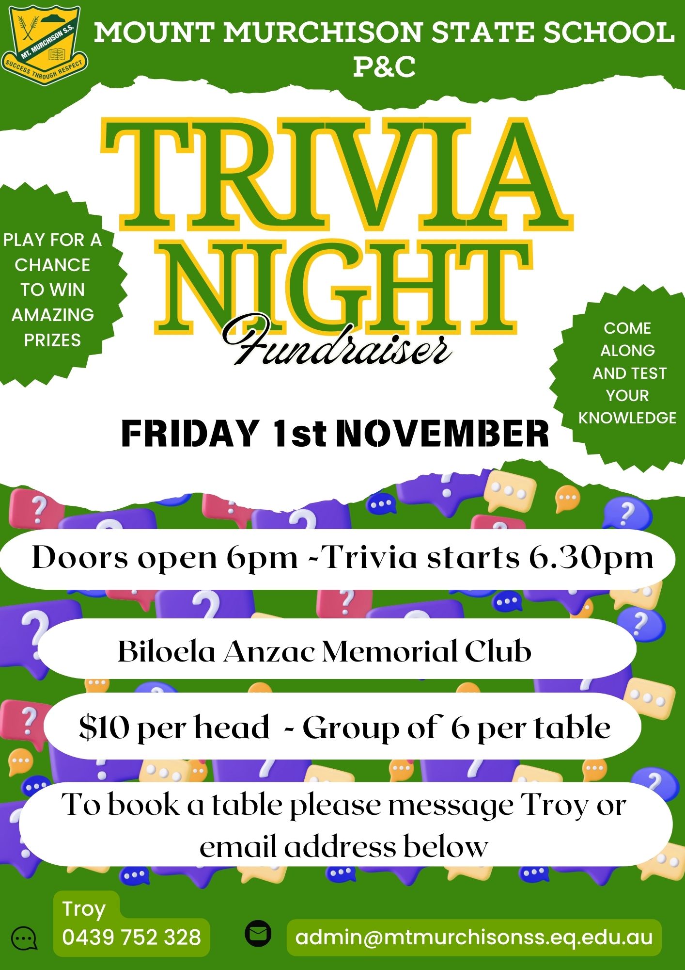 Mt Murchison Trivia Night