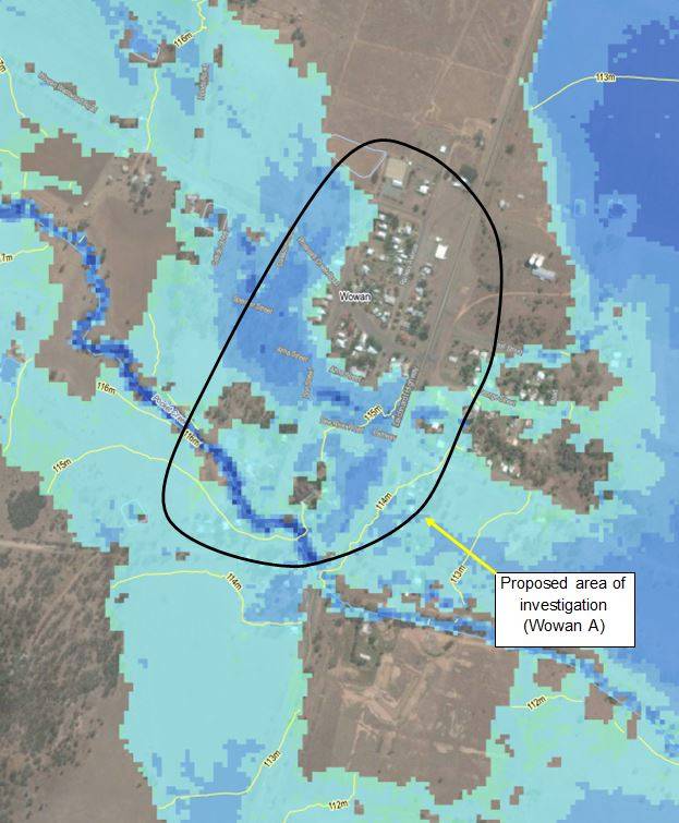 Proposed area of investigation (Wowan)